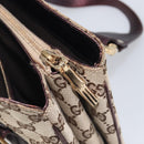 GUCCI GG Canvas Hand Bag Beige Gold 131324 Auth 211317V-25
