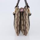 GUCCI GG Canvas Hand Bag Beige Gold 131324 Auth 211317V-4
