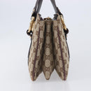 GUCCI GG Canvas Hand Bag Beige Gold 131324 Auth 211317V-5