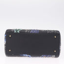 Christian Dior Lady Dior Hand Bag Leather 2way Black Gold Auth 211318SM-13