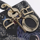 Christian Dior Lady Dior Hand Bag Leather 2way Black Gold Auth 211318SM-21