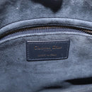 Christian Dior Lady Dior Hand Bag Leather 2way Black Gold Auth 211318SM-23