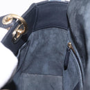 Christian Dior Lady Dior Hand Bag Leather 2way Black Gold Auth 211318SM-26