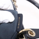 Christian Dior Lady Dior Hand Bag Leather 2way Black Gold Auth 211318SM-29