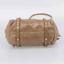 Miu Miu Matelasse Hand Bag Vitellolux 2way Brown Gold Auth 211319V-11