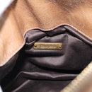 Miu Miu Matelasse Hand Bag Vitellolux 2way Brown Gold Auth 211319V-19