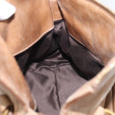 Miu Miu Matelasse Hand Bag Vitellolux 2way Brown Gold Auth 211319V-21