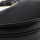 PRADA Arche Shoulder Bag Nylon Leather 2way Black Gold Auth 211320V-15