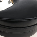 PRADA Arche Shoulder Bag Nylon Leather 2way Black Gold Auth 211320V-17