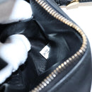 PRADA Arche Shoulder Bag Nylon Leather 2way Black Gold Auth 211320V-28