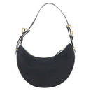 PRADA Arche Shoulder Bag Nylon Leather 2way Black Gold Auth 211320V-3