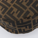 FENDI Zucca Canvas Mamma Baguette Hand Bag Brown Silver 8BR088 Auth 211322V-11