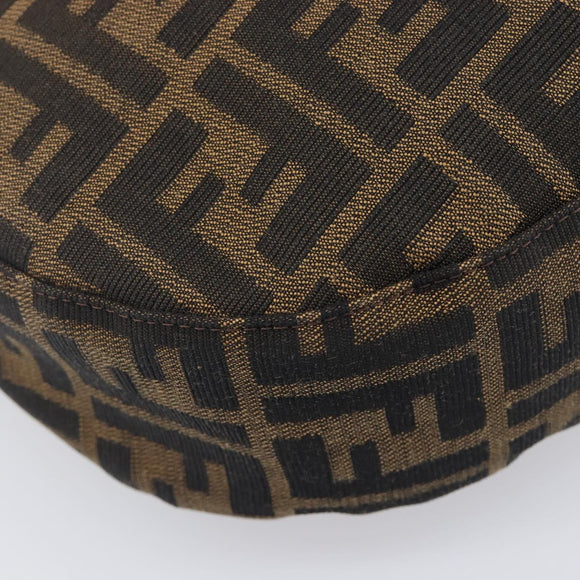 FENDI Zucca Canvas Mamma Baguette Hand Bag Brown Silver 8BR088 Auth 211322V
