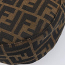 FENDI Zucca Canvas Mamma Baguette Hand Bag Brown Silver 8BR088 Auth 211322V-12