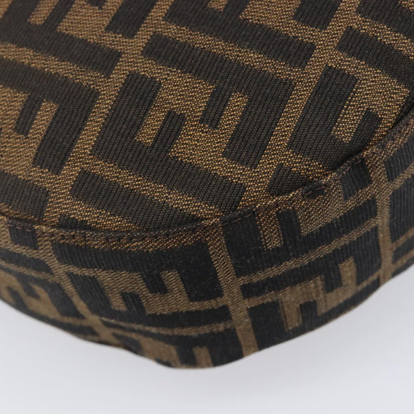 FENDI Zucca Canvas Mamma Baguette Hand Bag Brown Silver 8BR088 Auth 211322V