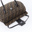 FENDI Zucca Canvas Mamma Baguette Hand Bag Brown Silver 8BR088 Auth 211322V-16