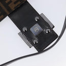 FENDI Zucca Canvas Mamma Baguette Hand Bag Brown Silver 8BR088 Auth 211322V-17
