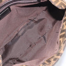 FENDI Zucca Canvas Mamma Baguette Hand Bag Brown Silver 8BR088 Auth 211322V-19