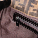 FENDI Zucca Canvas Mamma Baguette Hand Bag Brown Silver 8BR088 Auth 211322V-22