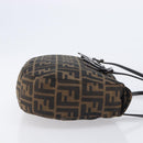 FENDI Zucca Canvas Mamma Baguette Hand Bag Brown Silver 8BR088 Auth 211322V-4