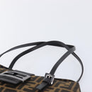 FENDI Zucca Canvas Mamma Baguette Hand Bag Brown Silver 8BR088 Auth 211322V-8