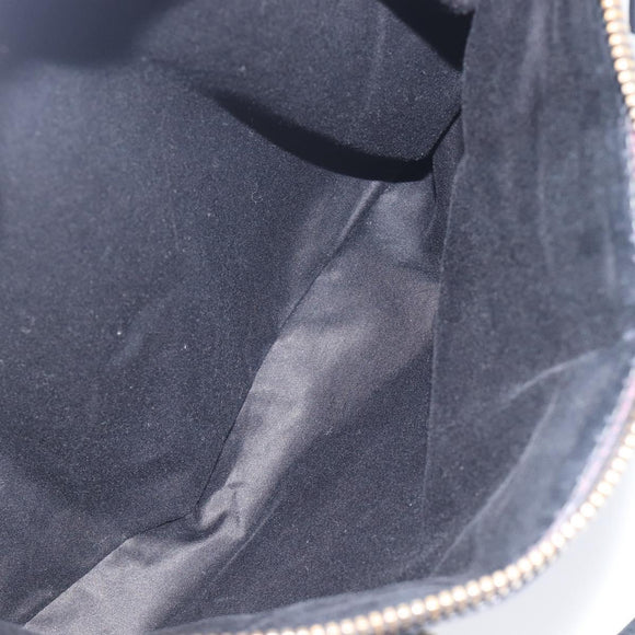Miu Miu Hand Bag Vittero Dino Leather 2way Black Gold Auth 211328V