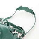 Balenciaga Giant Mini Pom Pom Hand Bag Leather 2way Green 250920 Auth 211331M-10