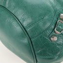 Balenciaga Giant Mini Pom Pom Hand Bag Leather 2way Green 250920 Auth 211331M-13