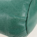 Balenciaga Giant Mini Pom Pom Hand Bag Leather 2way Green 250920 Auth 211331M-14