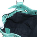 Balenciaga Giant Mini Pom Pom Hand Bag Leather 2way Green 250920 Auth 211331M-23