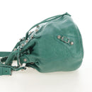 Balenciaga Giant Mini Pom Pom Hand Bag Leather 2way Green 250920 Auth 211331M-4