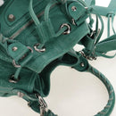 Balenciaga Giant Mini Pom Pom Hand Bag Leather 2way Green 250920 Auth 211331M-6