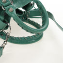 Balenciaga Giant Mini Pom Pom Hand Bag Leather 2way Green 250920 Auth 211331M-7