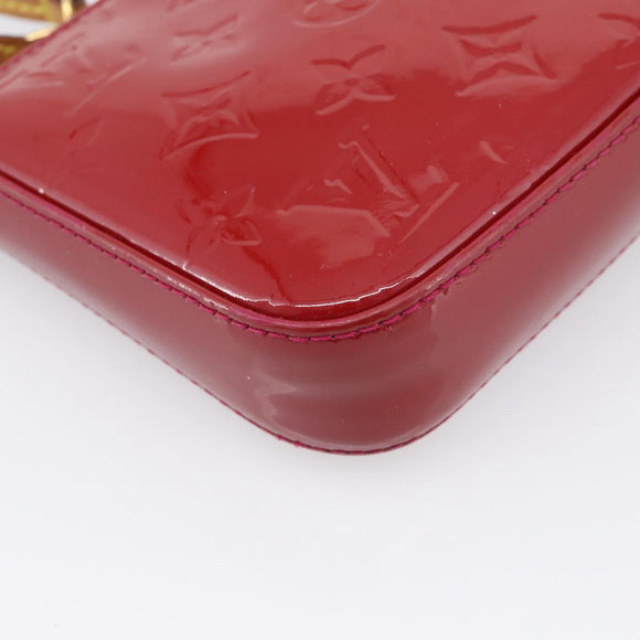 LOUIS VUITTON Vernis Pochette Accessoires Rose Andian M91574 Auth 211332