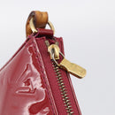LOUIS VUITTON Vernis Pochette Accessoires Rose Andian M91574 Auth 211332-16