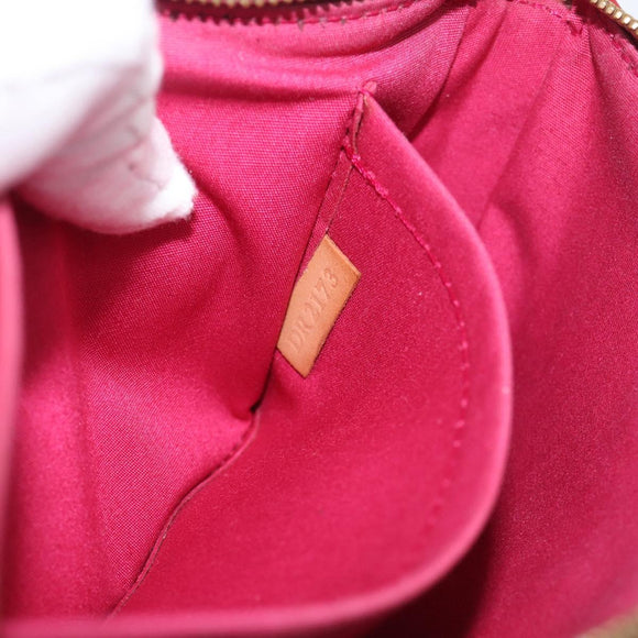 LOUIS VUITTON Vernis Pochette Accessoires Rose Andian M91574 Auth 211332