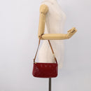 LOUIS VUITTON Vernis Pochette Accessoires Rose Andian M91574 Auth 211332-22
