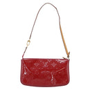 LOUIS VUITTON Vernis Pochette Accessoires Rose Andian M91574 Auth 211332-3