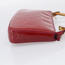 LOUIS VUITTON Vernis Pochette Accessoires Rose Andian M91574 Auth 211332-5