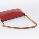 LOUIS VUITTON Vernis Pochette Accessoires Rose Andian M91574 Auth 211332-7