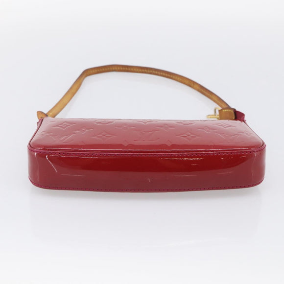 LOUIS VUITTON Vernis Pochette Accessoires Rose Andian M91574 Auth 211332