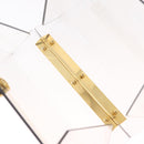 Salvatore Ferragamo Gancini Hand Bag plastic Clear Gold Auth 211333V-21