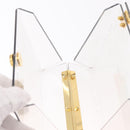 Salvatore Ferragamo Gancini Hand Bag plastic Clear Gold Auth 211333V-22