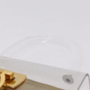 Salvatore Ferragamo Gancini Hand Bag plastic Clear Gold Auth 211333V-8
