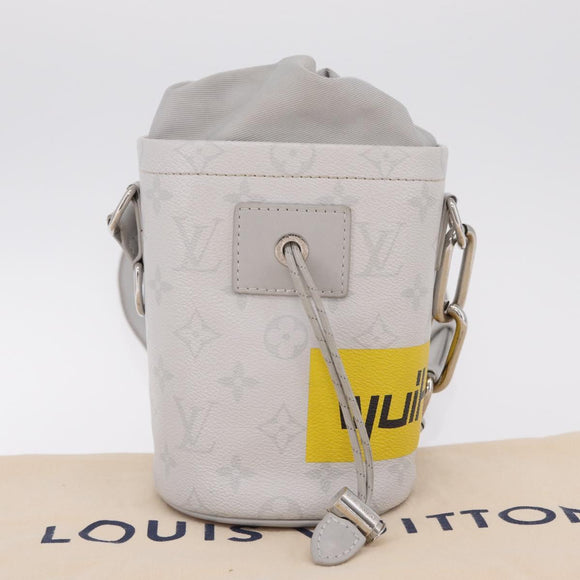 LOUIS VUITTON Monogram White Chalk Nanobag Bag Gray M44631 LV Auth 211334V