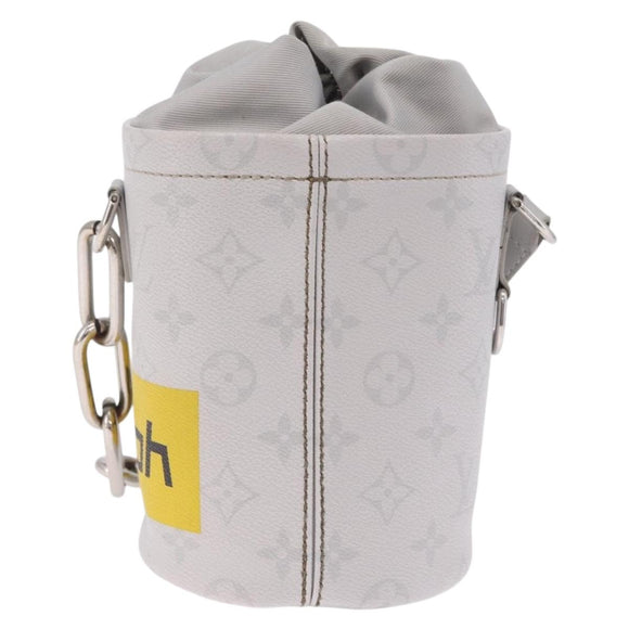 LOUIS VUITTON Monogram White Chalk Nanobag Bag Gray M44631 LV Auth 211334V