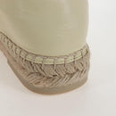 CHANEL Matelasse shoes Lamb Skin 37 Ivory CC Auth 211335M-10