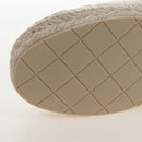 CHANEL Matelasse shoes Lamb Skin 37 Ivory CC Auth 211335M-12