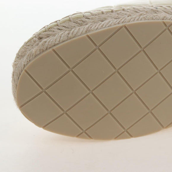 CHANEL Matelasse shoes Lamb Skin 37 Ivory CC Auth 211335M