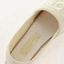 CHANEL Matelasse shoes Lamb Skin 37 Ivory CC Auth 211335M-15